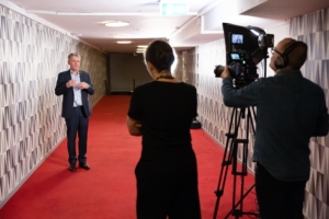 Niels Flensted-Jensen, stifter og CEO i Idura, backstage-interview. Foto: Leitorp & Vadskjær